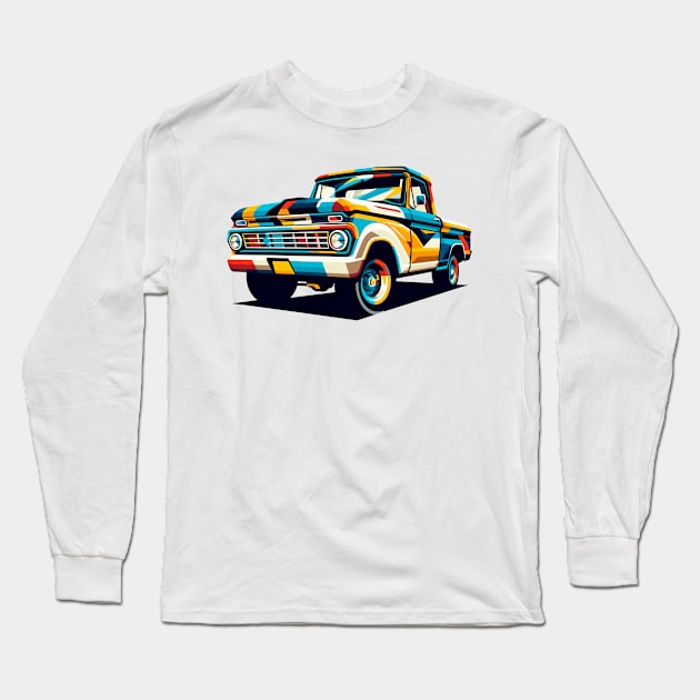 Ford F100 Long Sleeve T-Shirt by Vehicles-Art